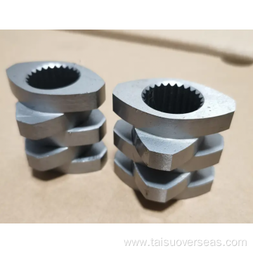 Parallew twin screw barrel for plastic extruder machines